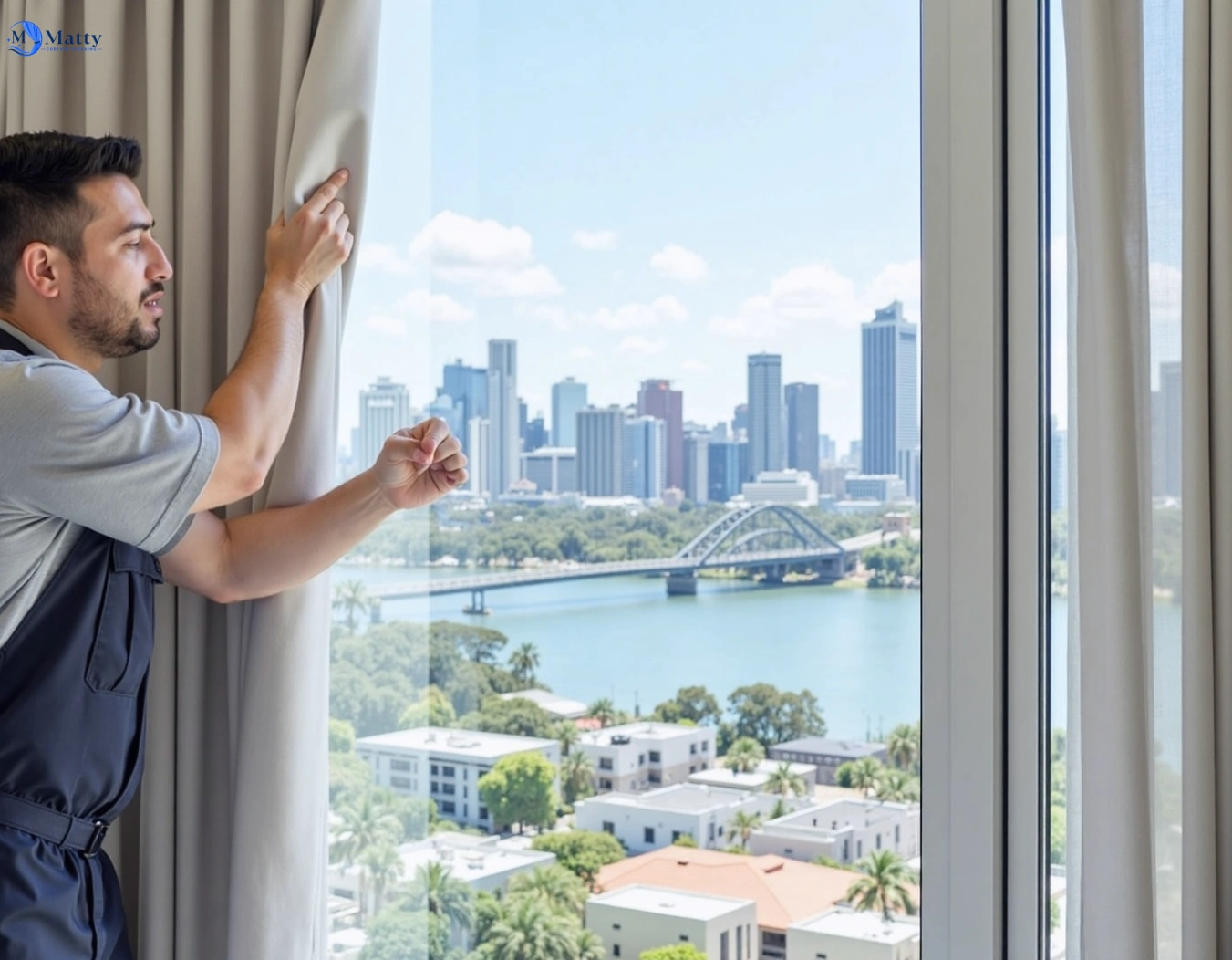 Professional curtain steam cleaning service upper-coomera QLD by Matty Curtain Cleaning